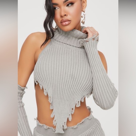 Diesel Black Ribbed Knit Accessory - Picture 3 of 3